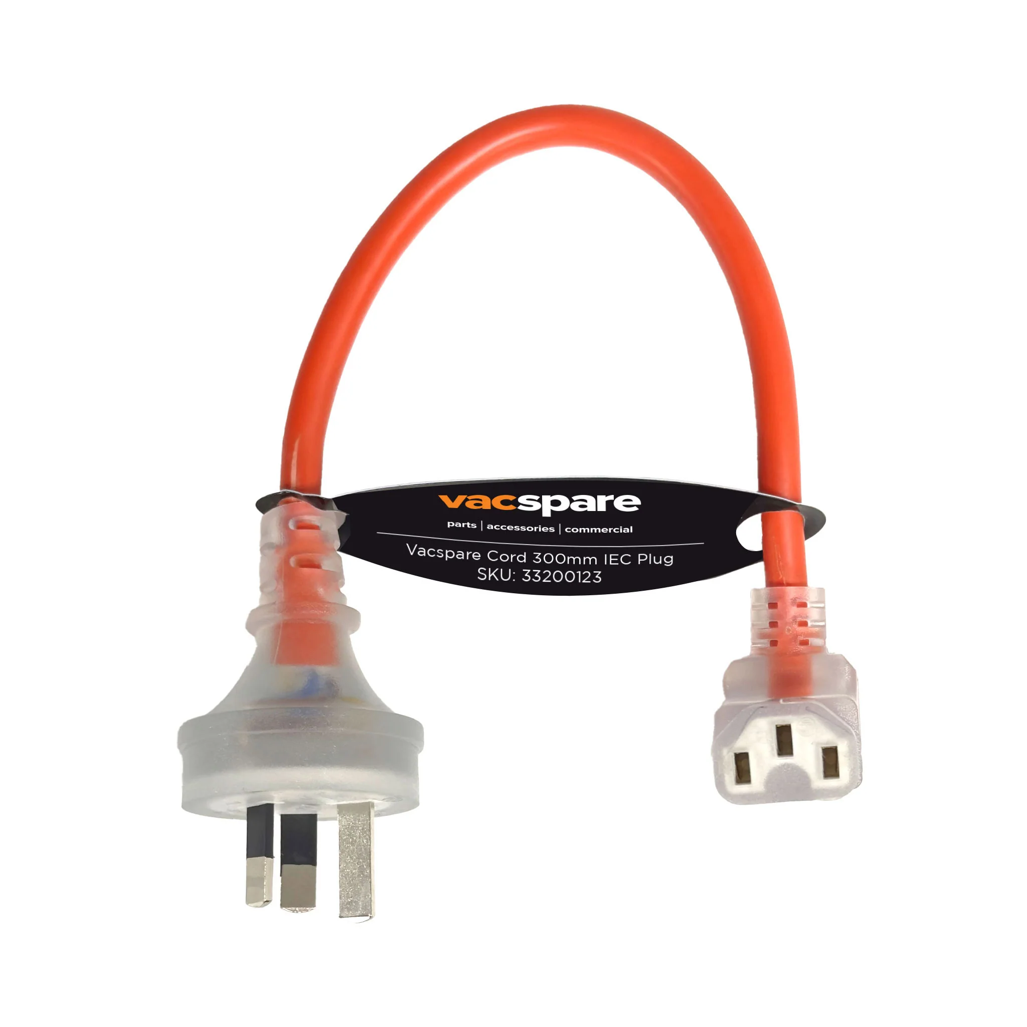 Vacspare IEC Extension Cord with Plug (300mm Length)