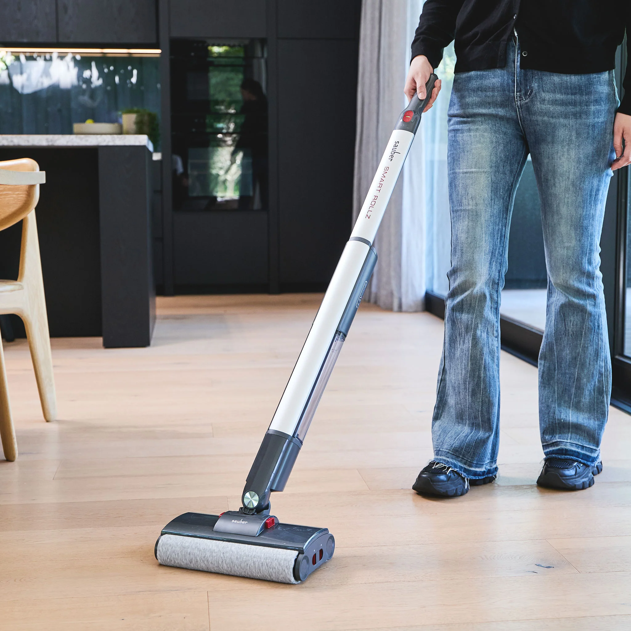 Sauber Smart Rollz Electric Hard Floor Cleaner & Mop with One-Touch Self-Cleaning - Image 5