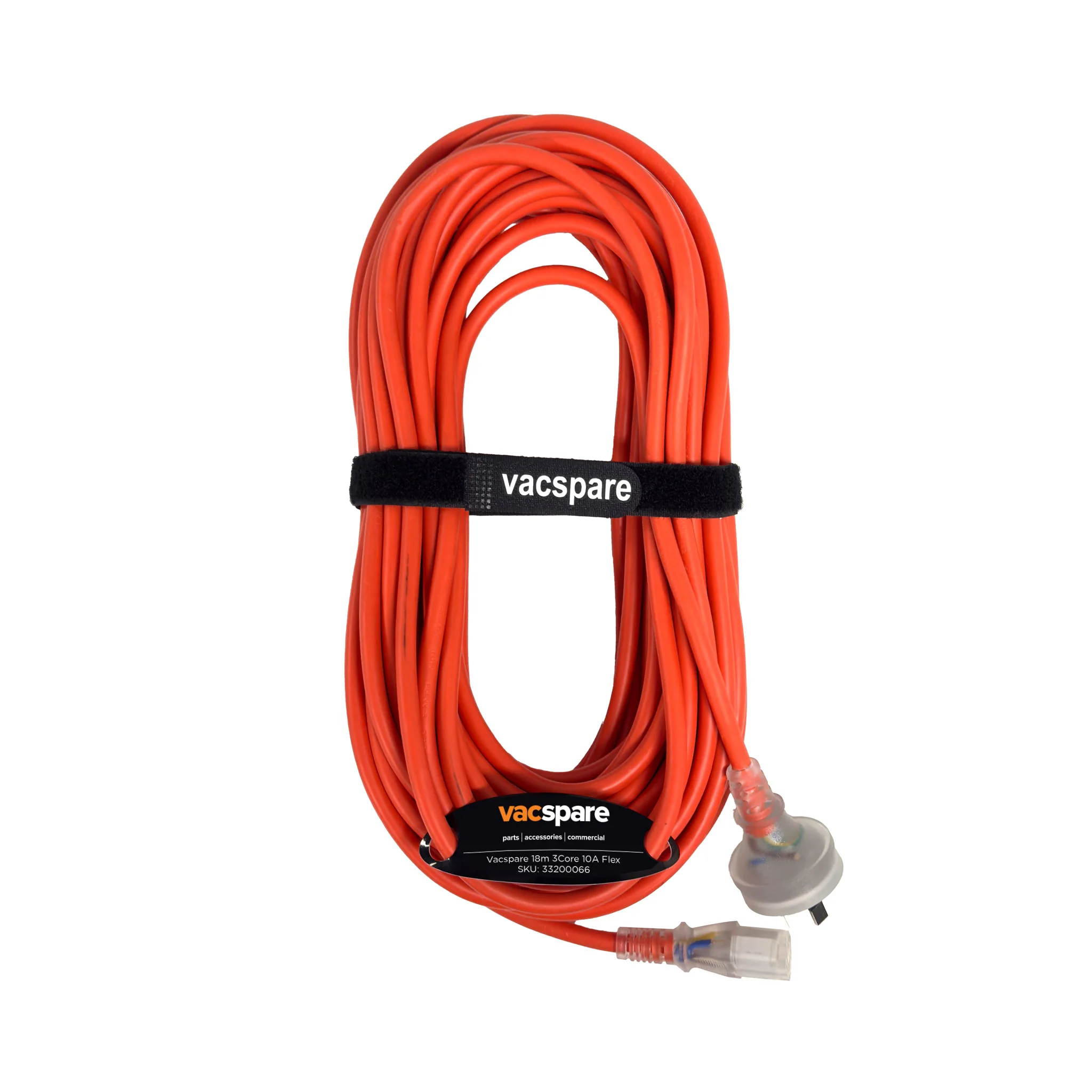 Vacspare 18m 3 Core 10A Orange Cord with IEC Plug
