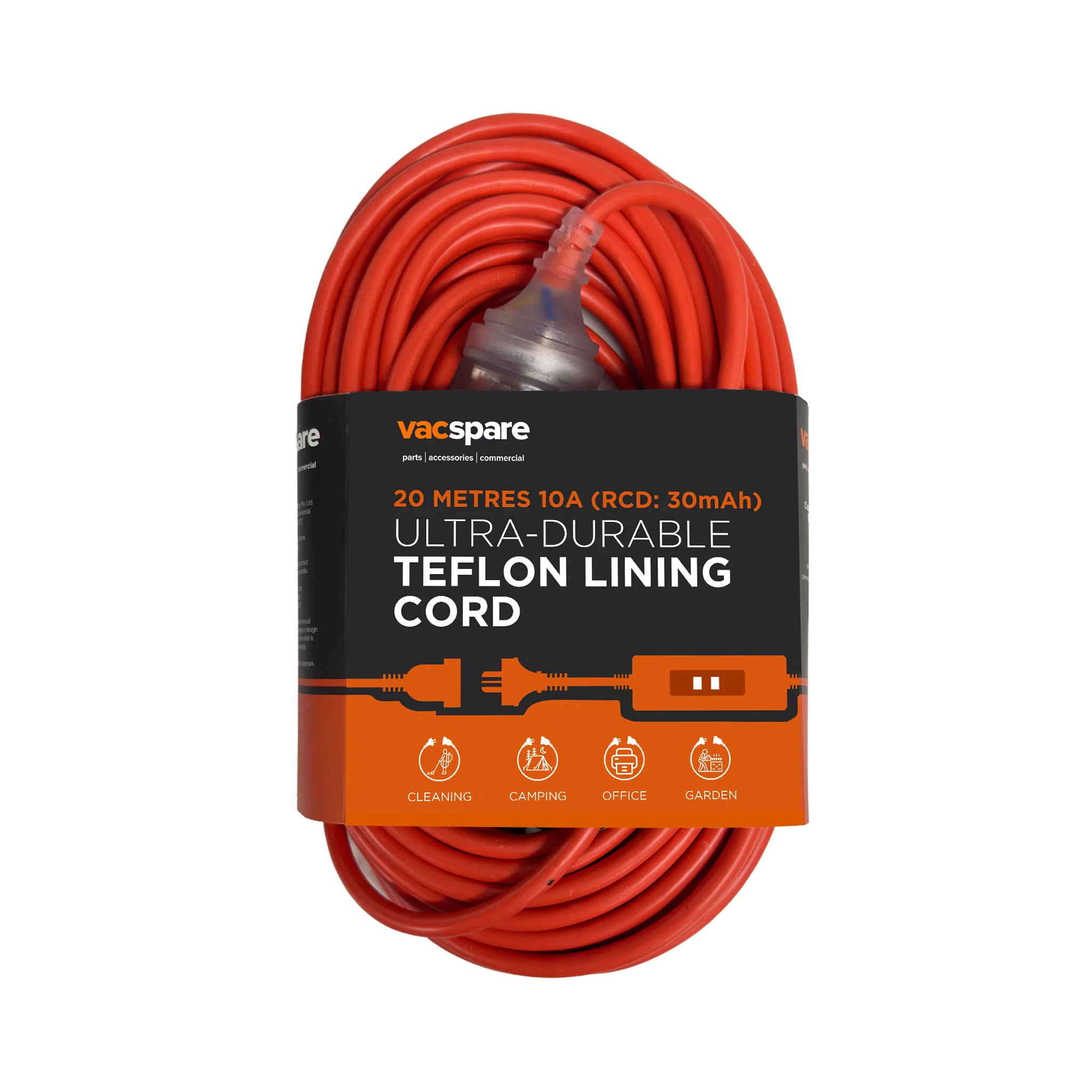 Vacspare 18m 3 Core 10A Extension Cord with Inline RCD - Image 2