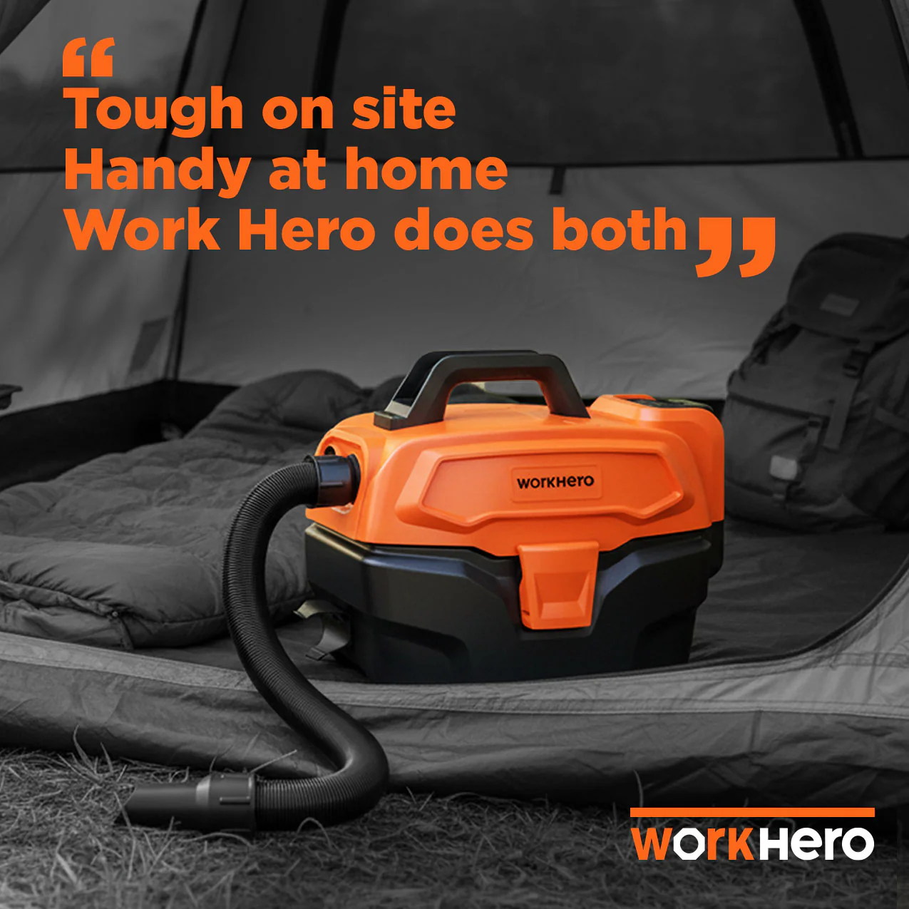 Work Hero Tradie Wet & Dry Portable Battery Vacuum with Blower Function - Image 3